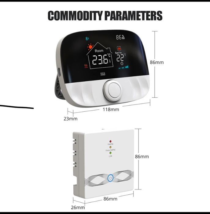 Termostat Tuya Wireless /Alexa & Google / termostat centrala wifi