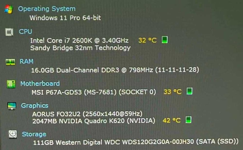 Дънна платка MSI P67A-GD53 (B3), процесор i7 2600K, 16gb RAM, Win 11 PRO, 120gb SSD и охладител Alpenföhn