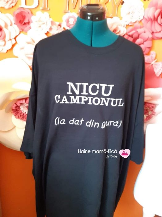 Tricou brodat cu logo/ mesaje
