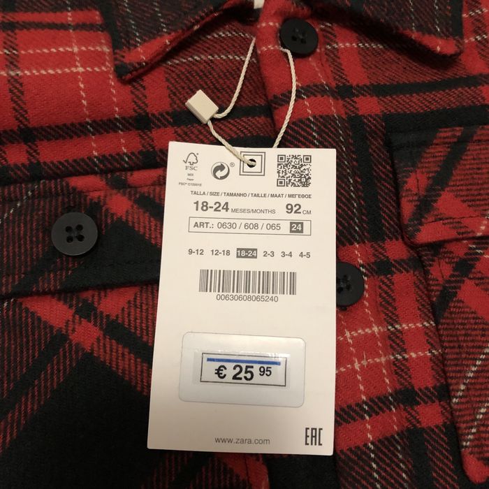 Zara Детска риза с изкуствен каракул