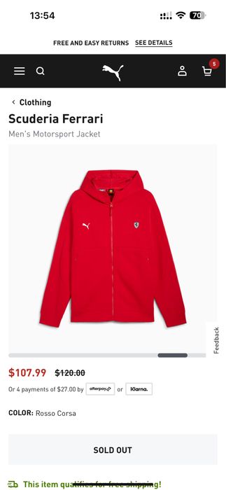 Куртка худи Scuderia Ferrari Puma