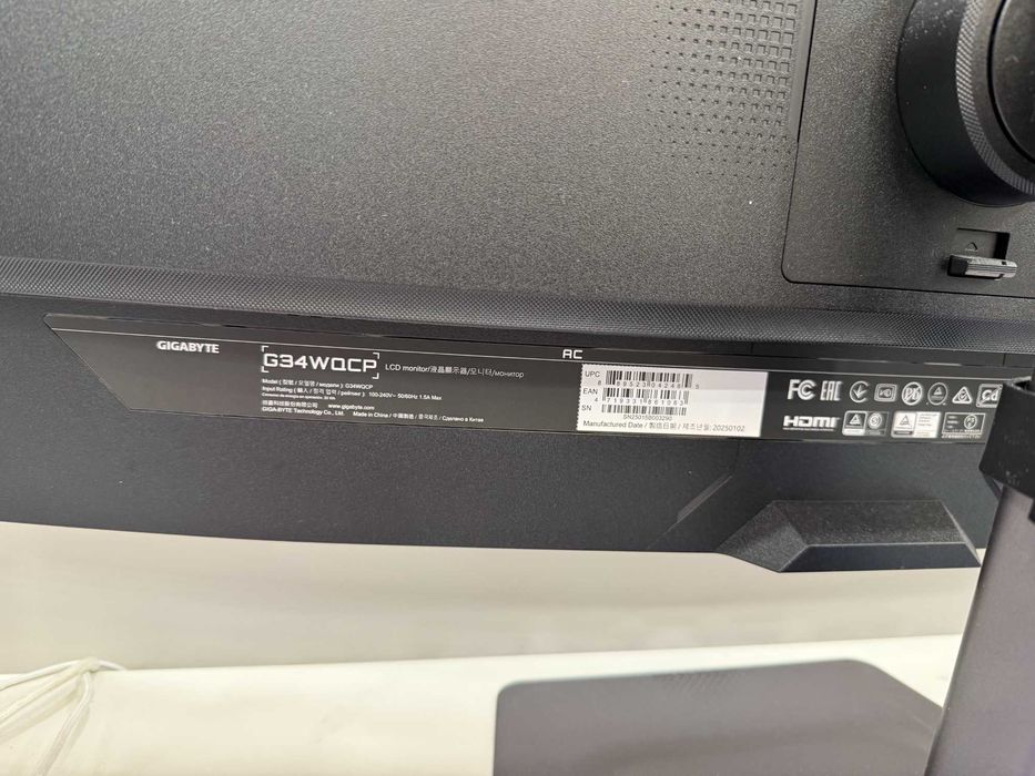 Monitor Gaming Curbat LED GIGABYTE G34WQCP 34",4K UHD (3440x1440)180Hz