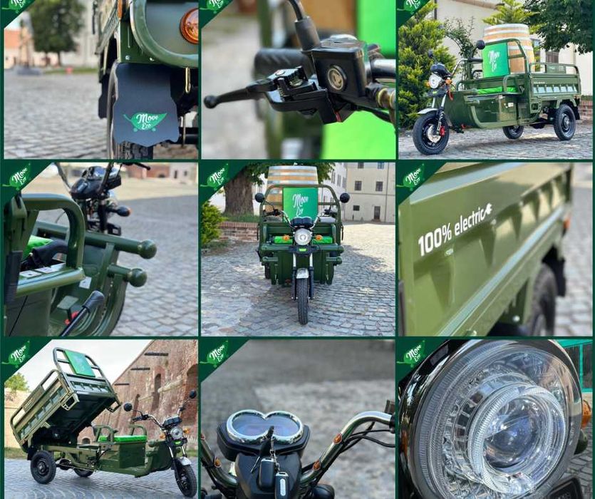 Triciclu electric Cargo 500 EEC 60V-45AH - Optional cu Lamă de zăpadă