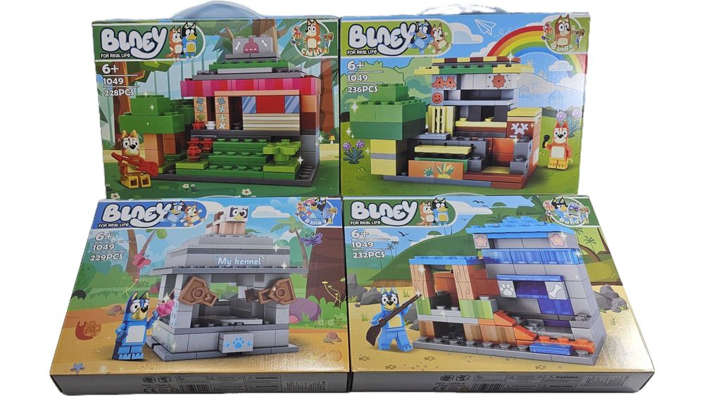 Голяма кутия 4 в 1 с конструктори кучето Блуи от 925 ч. Bluey за 59лв.
