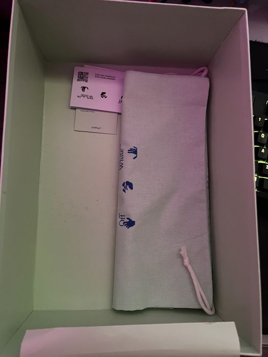 Off White Low Vulcanized Orange/Grey leather