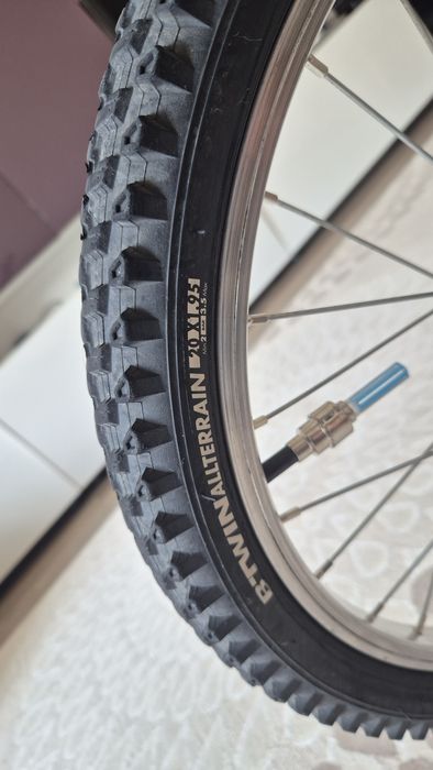 Bicicleta Rockrider ST 120 20" alb-albastru