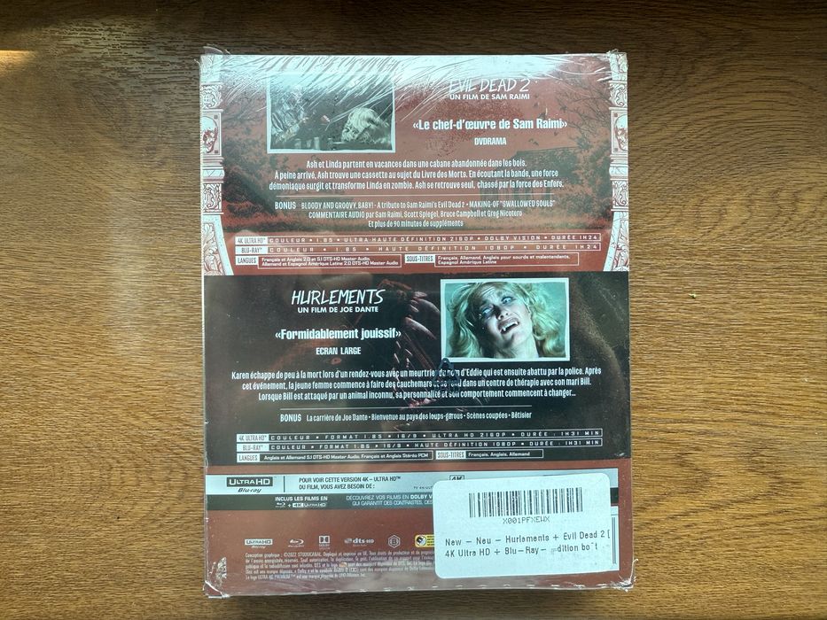 Steelbook 4K Evil Dead 2 si The Howling