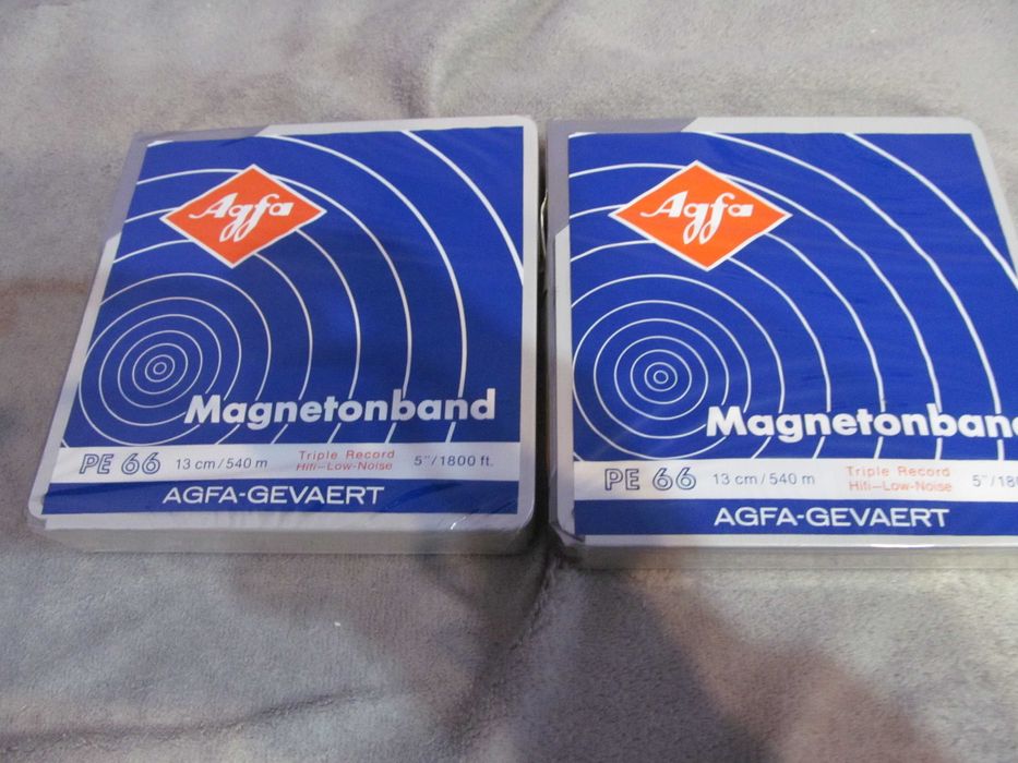 AGFA PE 66 banda de magnetofon  , sigilata , 2 buc.