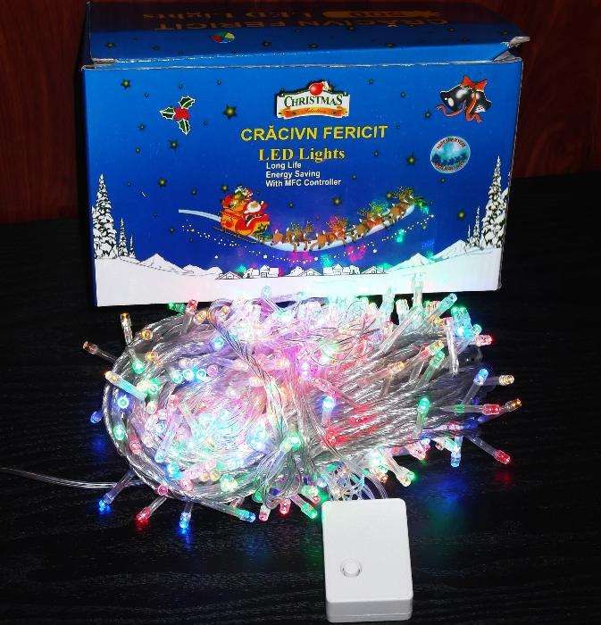 INSTALATIE LUMINOASA MULTICOLORA NOUA 500 leduri -craciun- peste 37 m