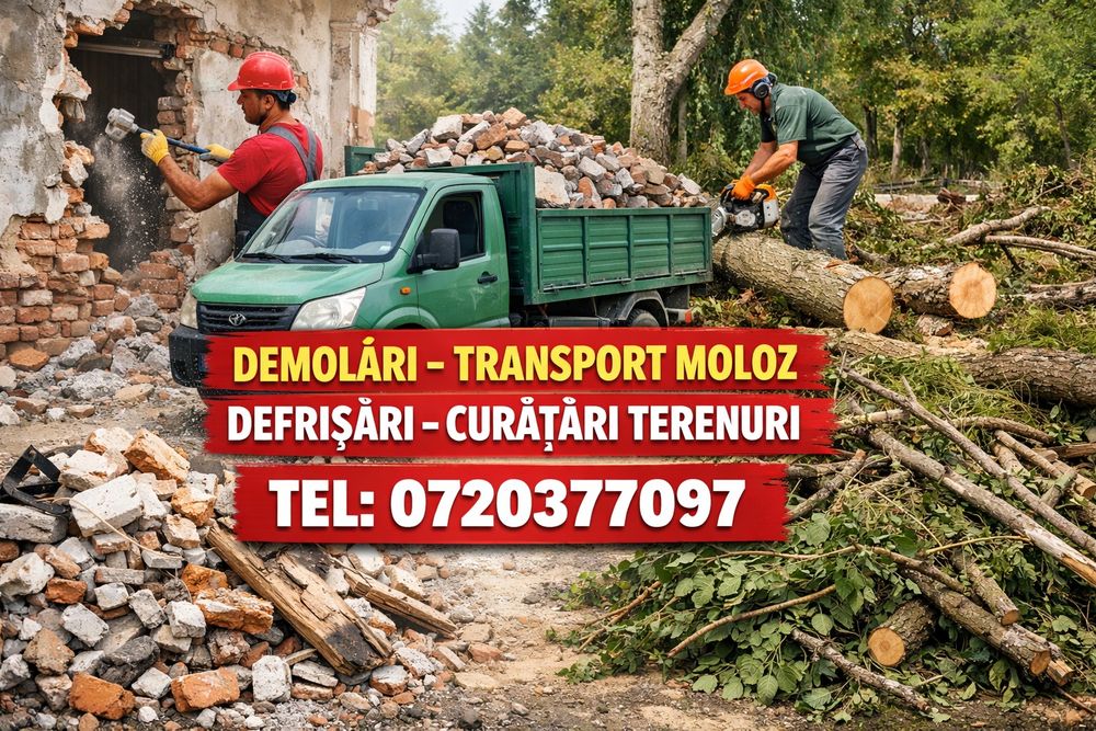 Transport moloz! Debarasari apartamente