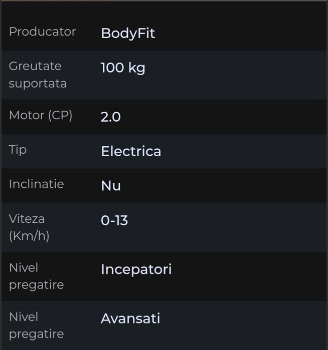 Banda de alergat electrica BodyFit Z 3000