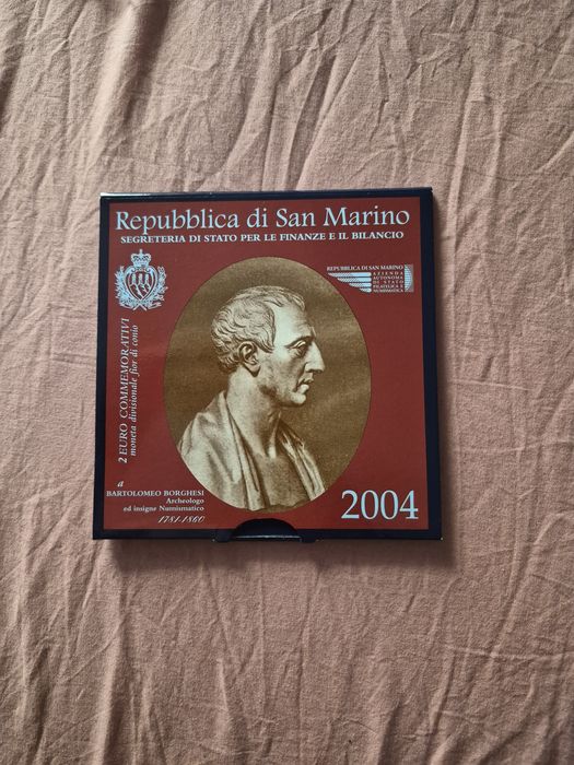 Сет Сан Марино 2 евро, 2004 Borghesi, 2005 Galileo Galilei, San Marino 2 euro