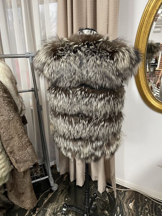 Blana naturala vulpe argintie