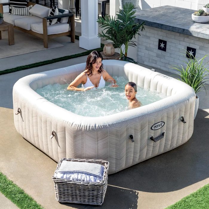 Надуваемо джакузи Intex PureSpa Chevron Bubble Deluxe, 6 места, 239 х