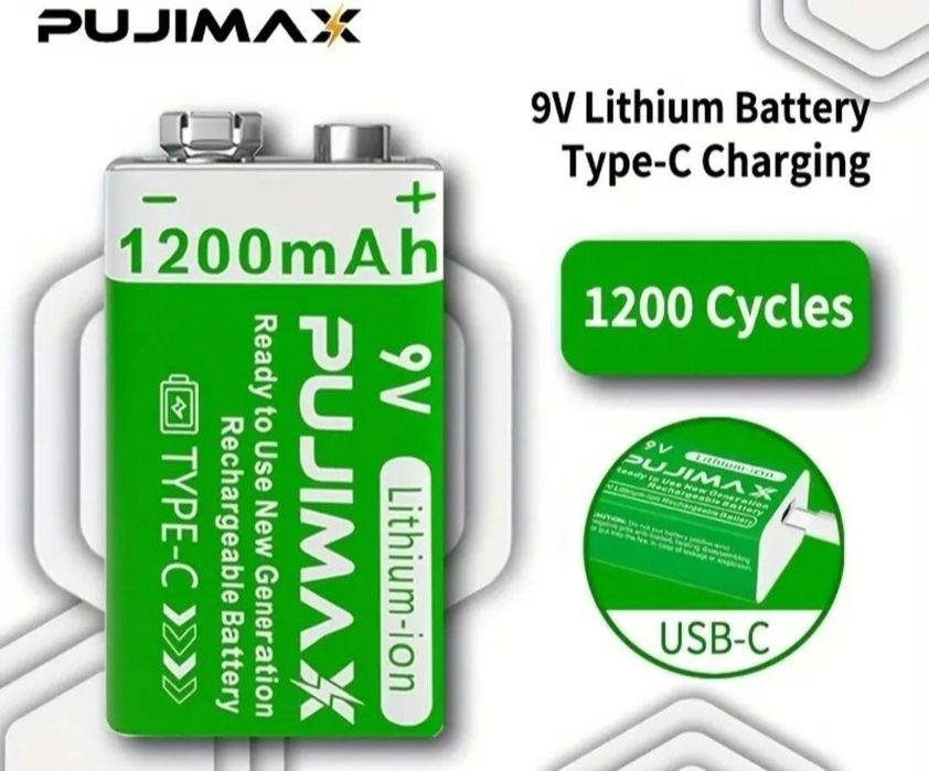 Acumulatori 9v si 1.5v reincarcabili Usb-C