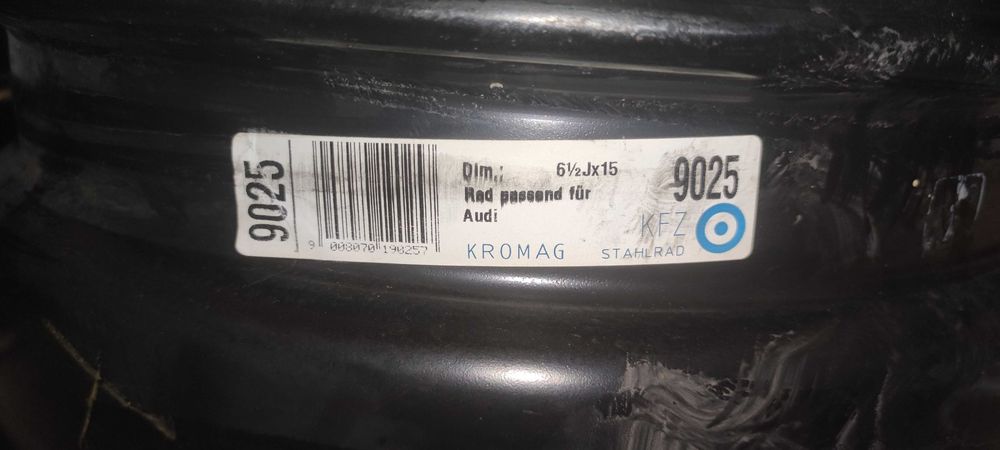 Стоманени джанти Kromag 15 цола, 5x112, 57.1 mm, 6.5J, ET33, VAG група