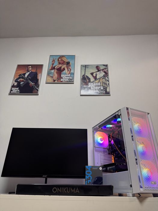 Геймърски компютър Intel Core i7 / RTX 3050 + ПОДАРЪЦИ монитор 24" 100Hz, механична клавиатура и безжична мишка