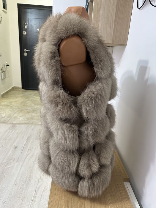 Ofertă!Vestă blană Vulpe naturală