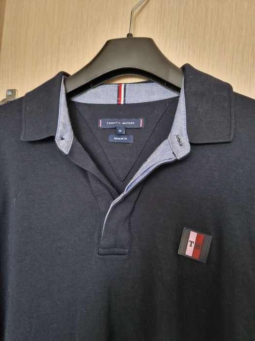 Tommy Hilfiger masura  M -  Tricou polo maneca lunga, bleumarin