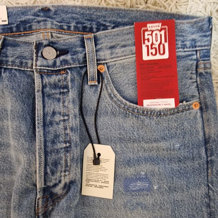 Original Levi's Men's 501 150th Year Aniversary Blue Denim Jeans