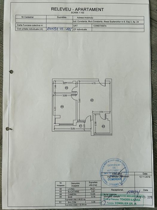 Apartament de vanzare cu loc de parcare inclus