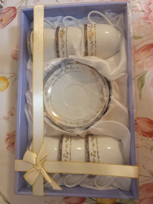 Set de cafea de 6 cești și 6 farfurii Malooki