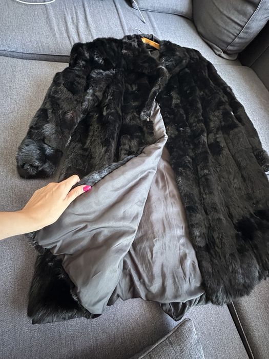 Кожено палто дълго от визон