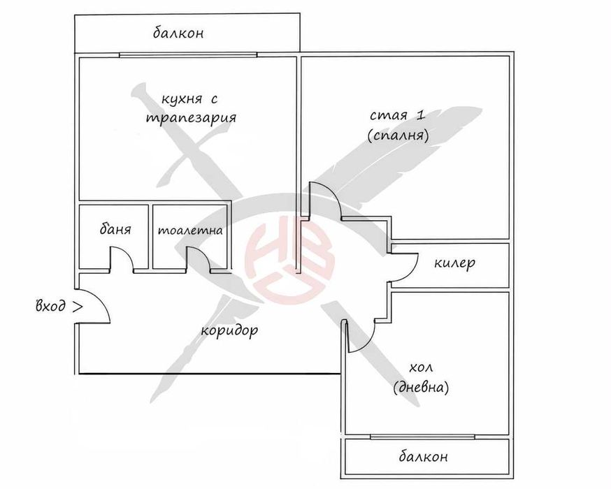 Тристаен апартамент в района на Възраждане 2 - 103632