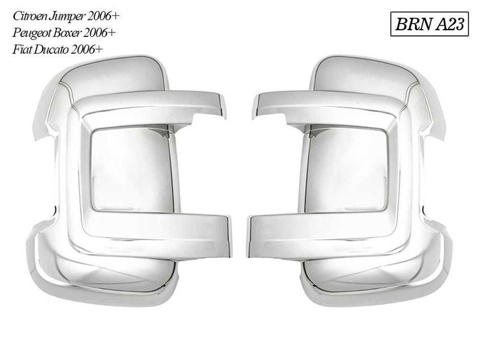 Хромирани капаци за огледала бусове на Mercedes, VW, Renault и Ford