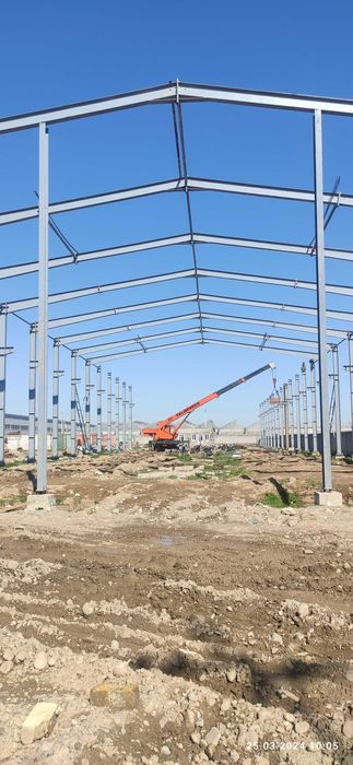 Metall -konstrukciya yasaymiz. zakladnoy. Строим Склад, ангар.