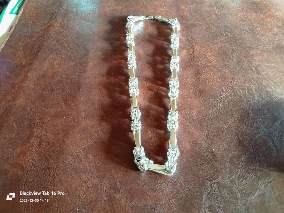 62/Сребърен Синджир Царска плетка-82грама.