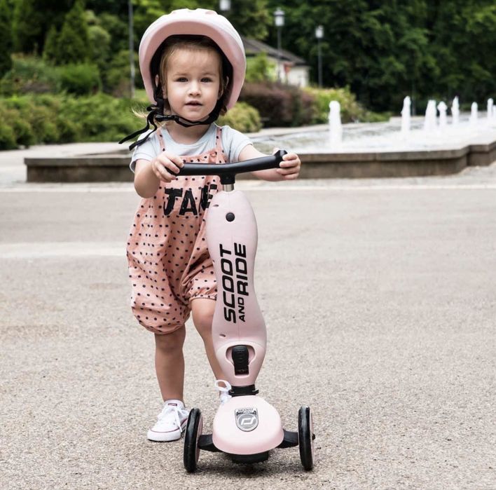 Trotineta copii cu sezut, transformabila 2in1 Scoot & Ride