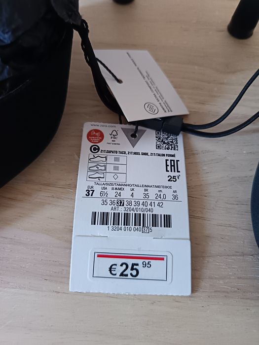 Официални обувки ZARA, 37 номер, стелка  около 23 см