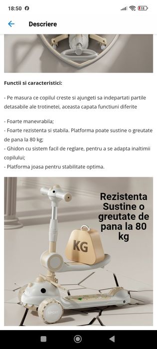 Trotineta multifuncțional copii