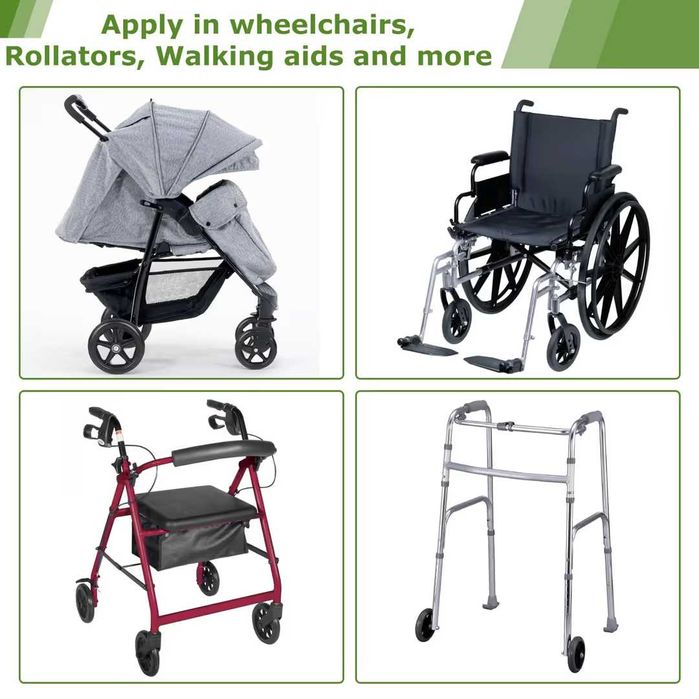 Roti de Înlocuire pentru Rollatoare Solide Roată Față 180mm Set