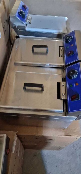 Friteuza electrica dubla 16l+16l cu robineti scurgereTRANSPORT GRATUIT