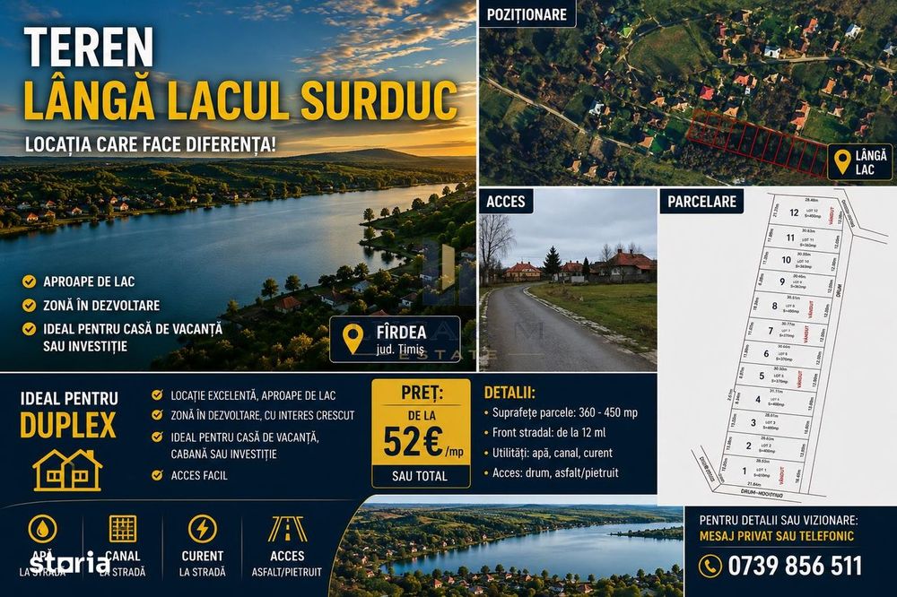 Terenuri zona Case de Vacanta  Lacul Surduc timis