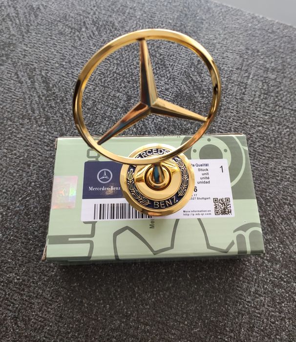 Sigla / Emblema Metalica GOLD pentru Capota Mercedes-Benz