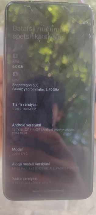 REDMI NOT 11 sotladi