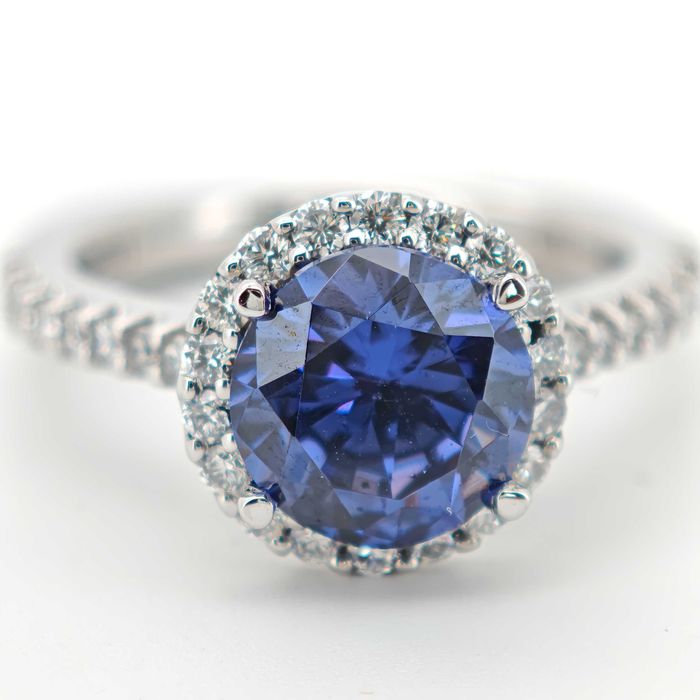 Inel aur 18k A. JAFEE cu Diamante si Tanzanit oferta Black Friday!