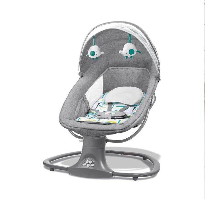 Balansoar copii 3 in 1, Electric, cu Plasa Tantari, Perna Detasabila,