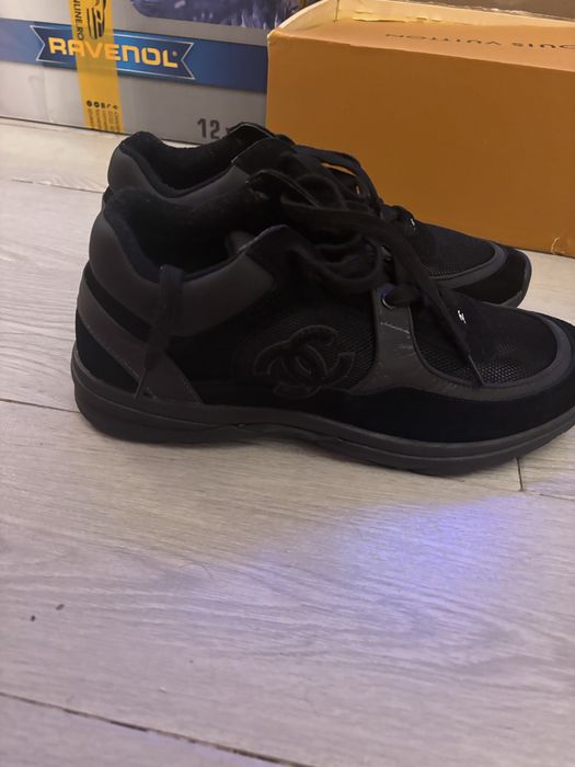 Pantofi Chanel Runner Black leather mesh