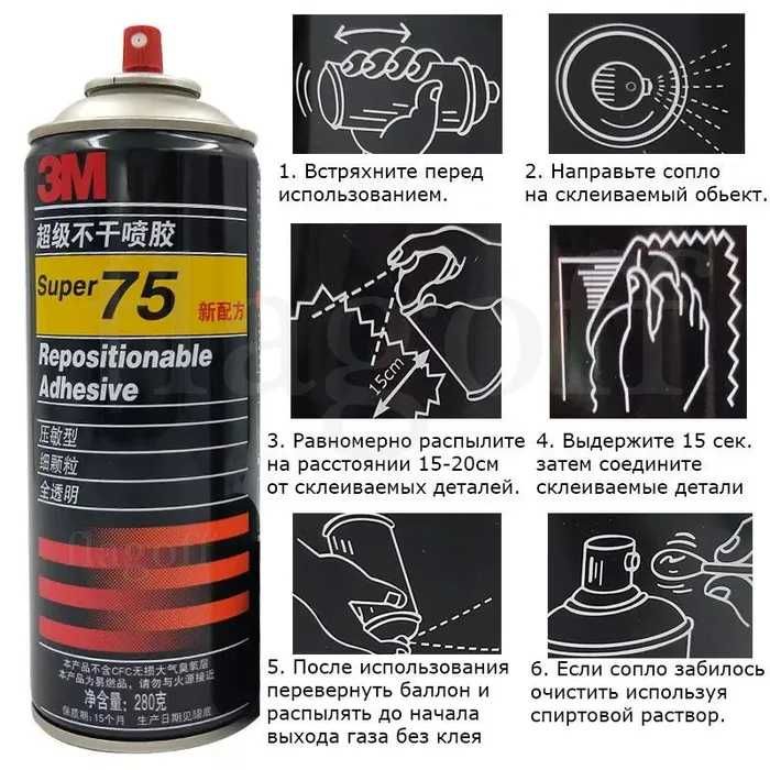 Клей временной фиксации 3М75