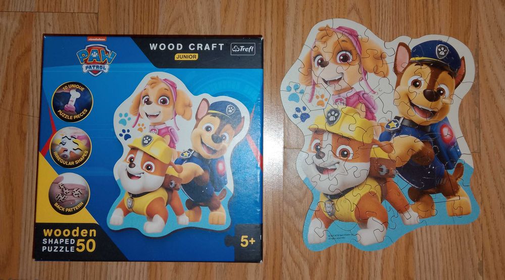 Дървени пъзели Trefl 50 части Пес Патрул / Paw Patrol Wood Craft