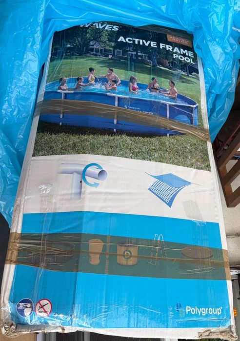 Piscină rotundă cadru metalic