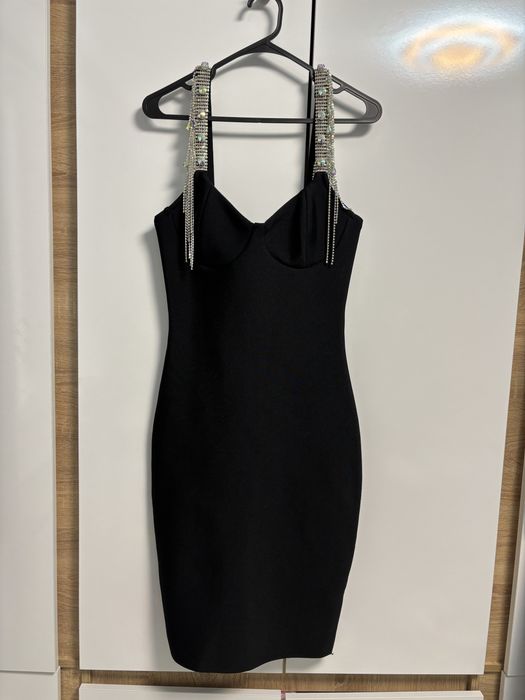 Черна бандажна рокля Bella Barnett, размер S