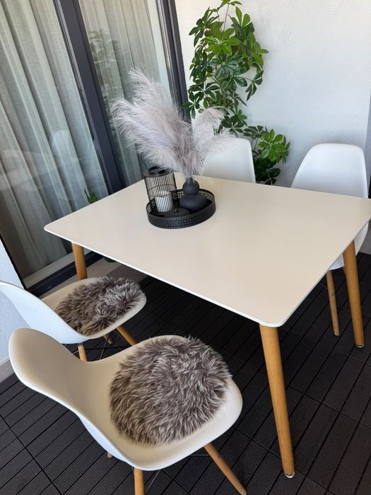Masa + 4 scaune - set dining/balcon