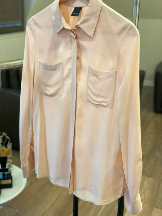 Pinko уникано нежба риза в цвят пудра нюд