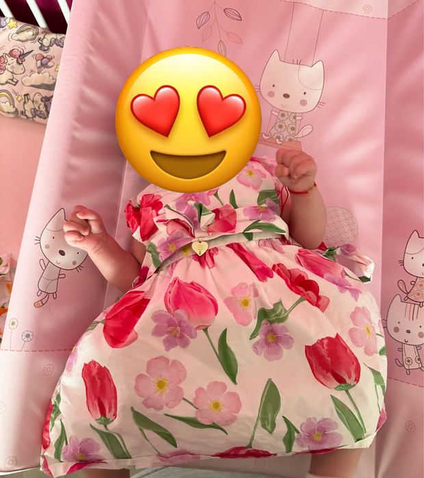 Бебешка рокля с лалета BIRBA, 9м