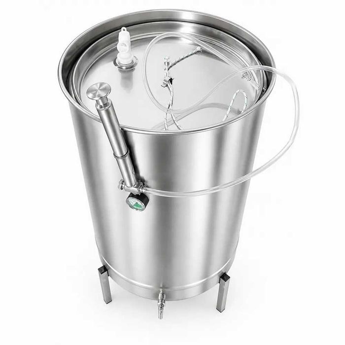 Butoi (cisterna) INOX cu capac flotant 290 L si camera din silicon, cadou robinet din INOX